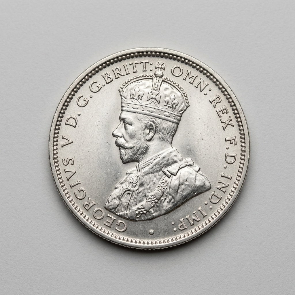 Australia 914 King George V 1 Shilling Silver Coin Pre Decimal Era