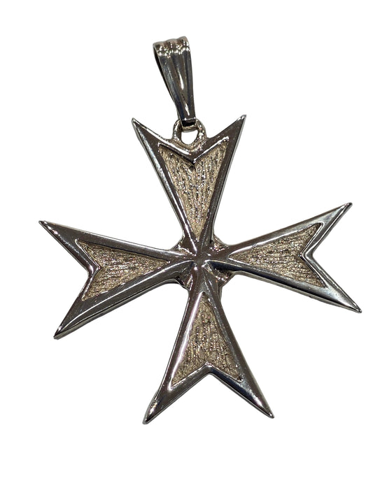 925 Silver Maltese Cross Large 36mm